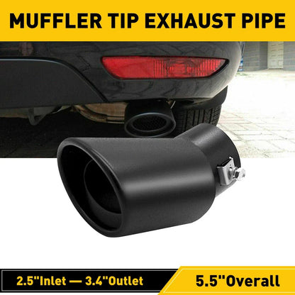 Chrome Stainless Steel Rear Exhaust Pipe Tail Muffler Tip for