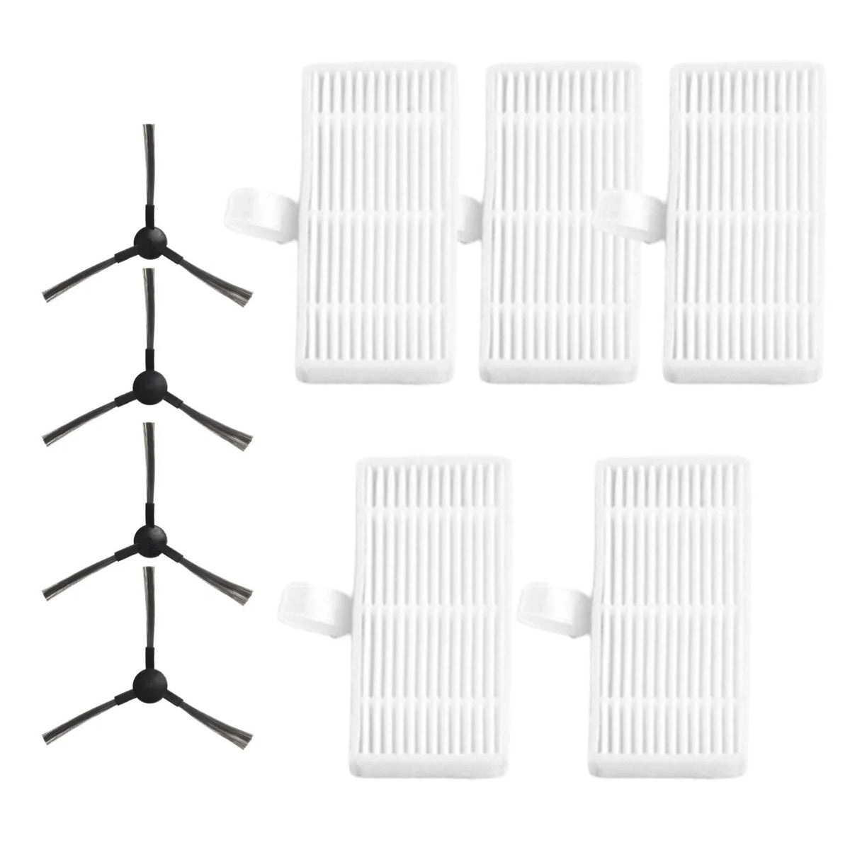 Set of 3 Side Brushes & 5 Filters for
