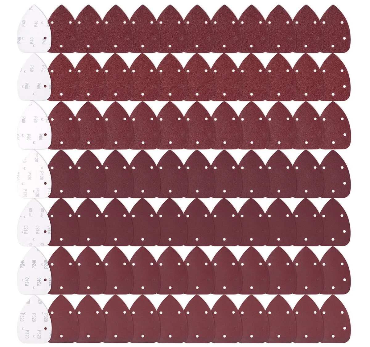 84-Piece Sandpaper Set for Mouse Detail Sander 140mm x 90mm