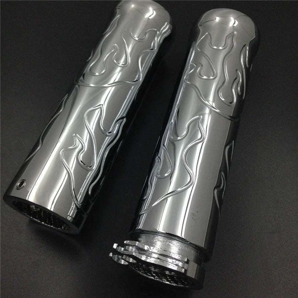 Flame 7/8" 22mm Hand Grip for Honda Shadow 750 Spirit Aero ACE/Suzuki GSXR600 (–)