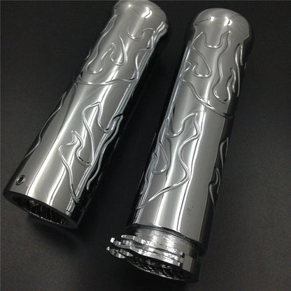 Flame 7/8" 22mm Hand Grip for Honda Shadow 750 Spirit Aero ACE/Suzuki GSXR600 (–)