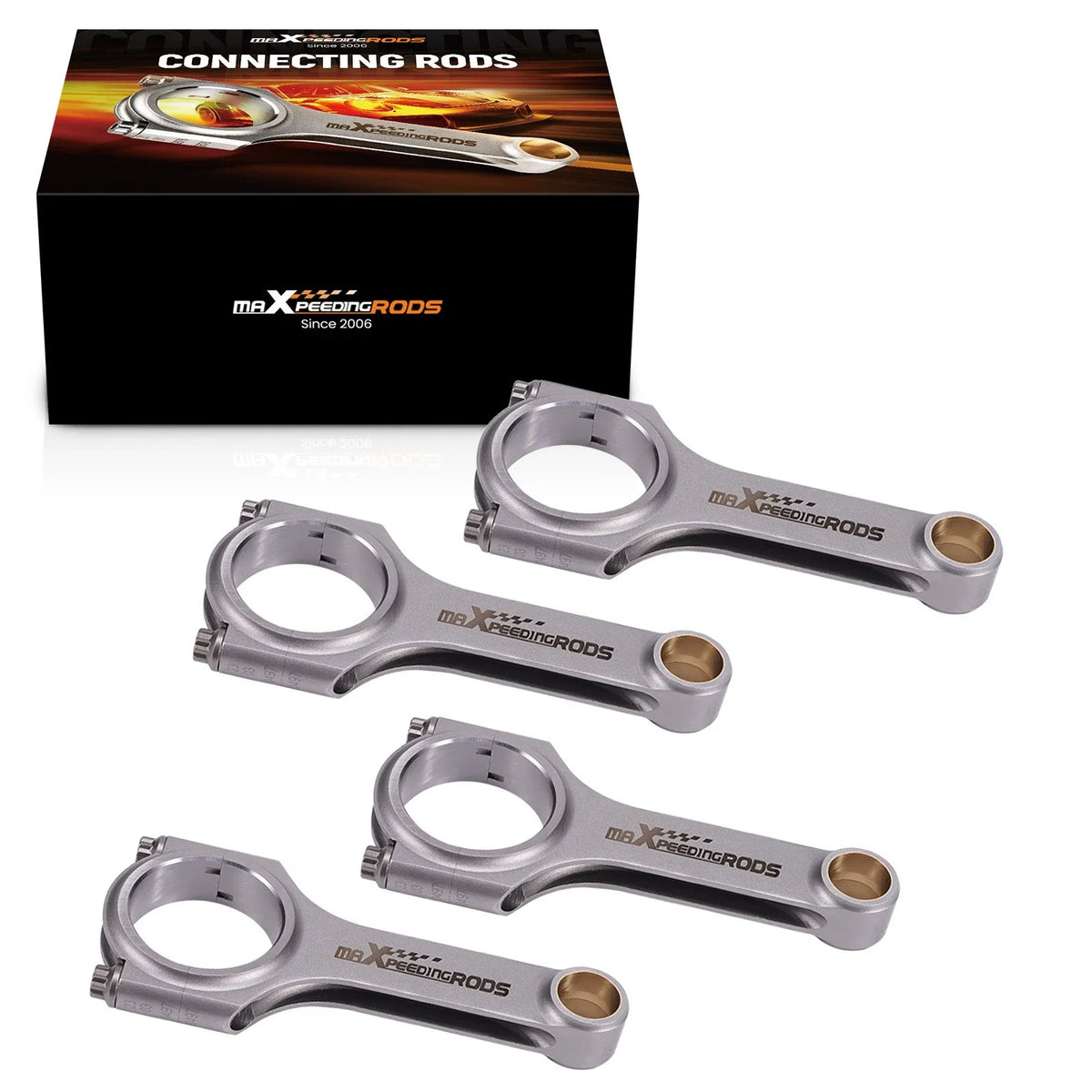 Set of 4 4340 Forged Steel H-Beam Connecting Rods for Alfa Romeo 1750/2000 (1960–1985)