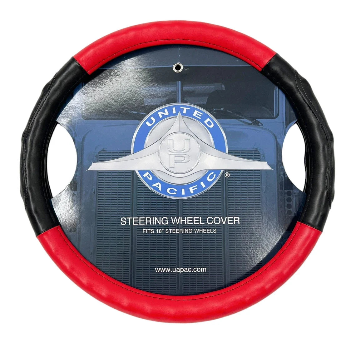 Steering Wheel Cover Replacement for Peterbilt Kenworth Black Red 18 Inch (2010–2024)