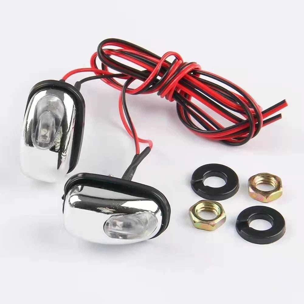 4X LED Windshield Wiper Washer Spray Nozzle for Universal Fit