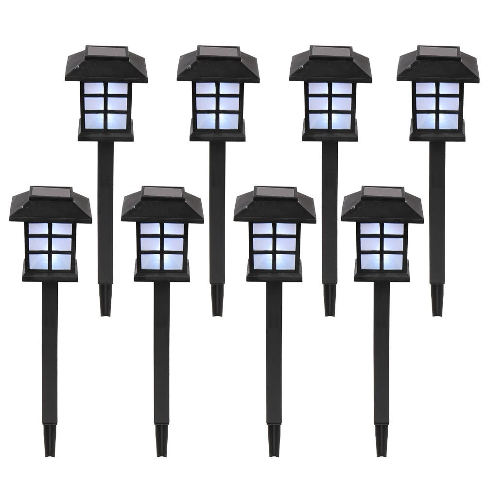 8X Solar LED Pathway Lights for Outdoor Lawn Decoration