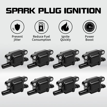8X Ignition Coil for Chevy Silverado Tahoe GMC Sierra 4.8L 5.3L (2007–2013) UF413 12570616