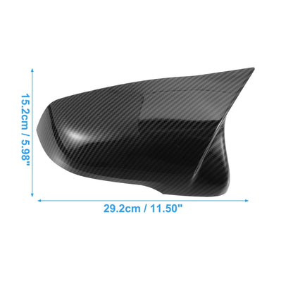 Pair Rear View Mirror Cover Shell for BMW X1 (2016–2022) Carbon Fiber