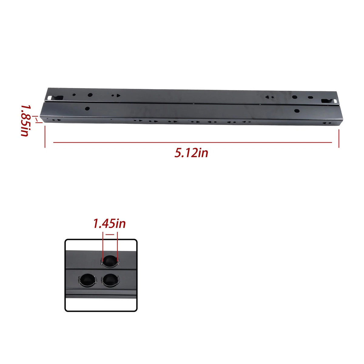 Steel Black Front Bumper Reinforcement Beam for Canyon Colorado (2023–2025) BCK91872K, GM1006714