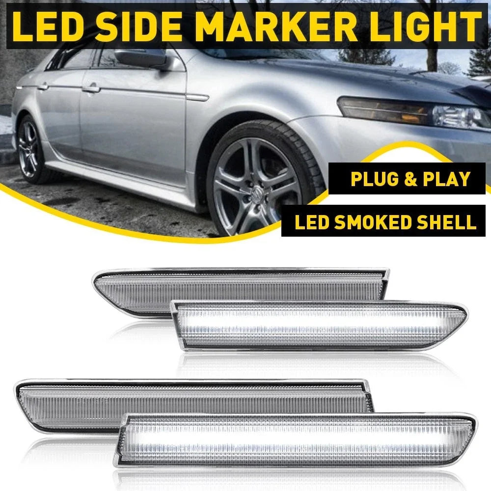 4X AUXITO LED Side Signal Lights for Acura TL (2004–2008)
