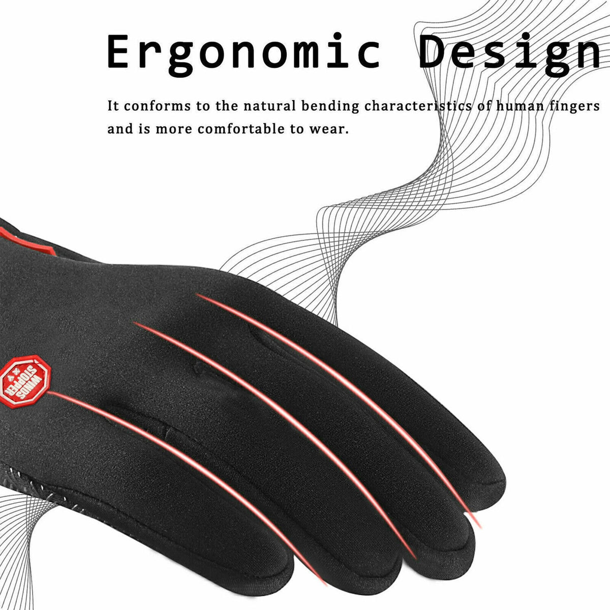 Thermal Windproof Waterproof Winter Gloves Touch Screen for Men Women