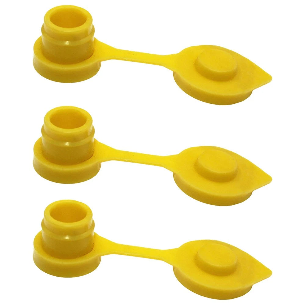 3 Yellow Fuel Gas Can Jug Vent Caps for (No Specific Years)