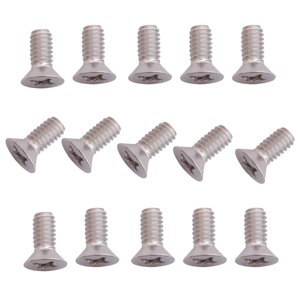 100 Pack 12-24 x 1/2" Silver Flat Head Machine Screws