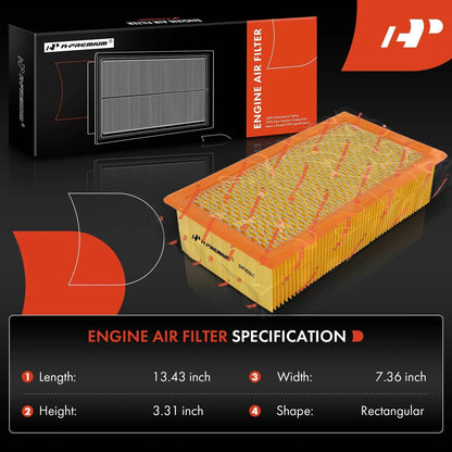 2X Engine Air Filter for Ford F-250 F-350 F-450 F-550 Super Duty (1999–2003)