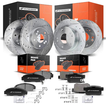 Drilled Brake Rotors & Ceramic Pads for Honda Accord TSX (2003–2008)