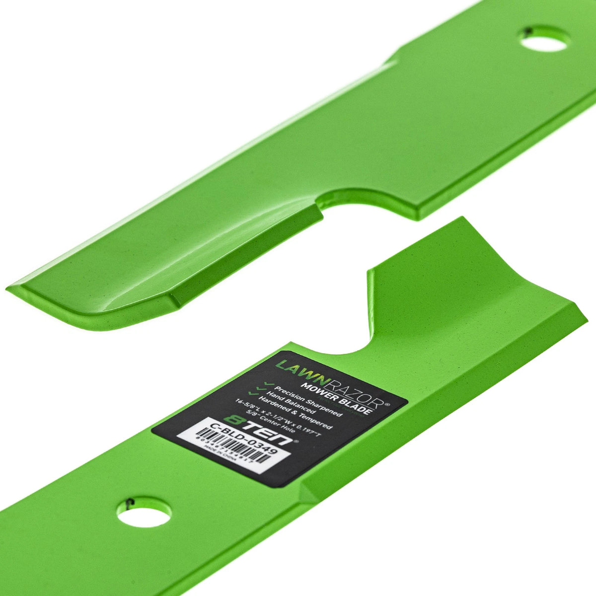 2X Notched High Lift LawnRAZOR Blades for Cub Cadet G1432 MTD (00021871)