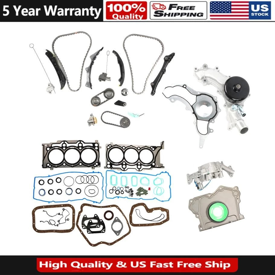 Timing Chain Kit & Pumps for Chrysler Dodge Jeep Ram 3.6L V6 (2011–2015) - 5184357AE, 5184356AE, 5184359AB, 6509253AA
