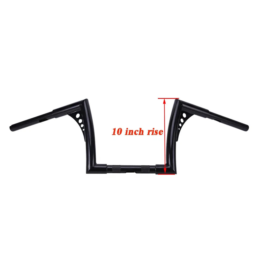 Z-Bar 10" Rise Ape Hanger Handlebar for Harley Sportster Softail Dyna (1 1/4")