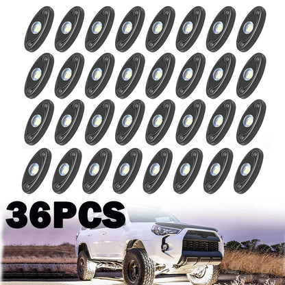 36PCS White LED Rock Lights for Jeep (Offroad, Truck, UTV, ATV)