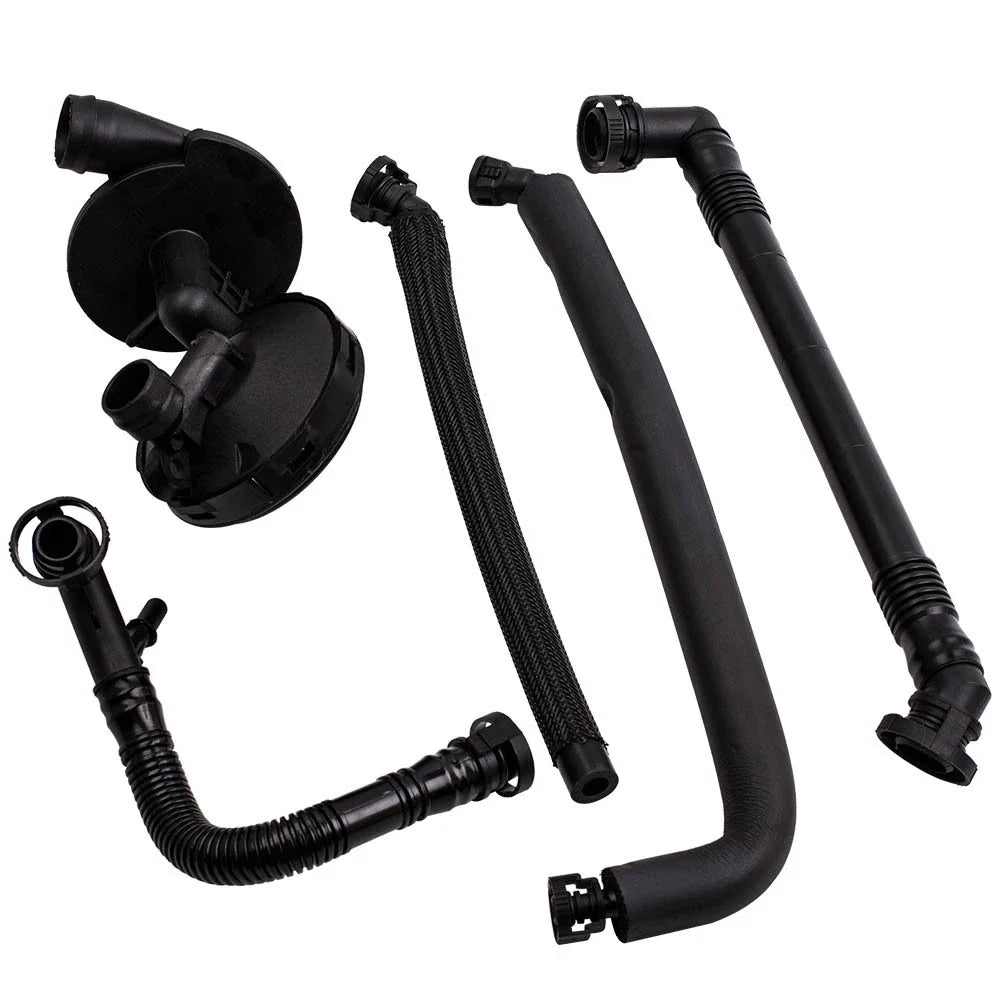 5 Pc Crankcase Vent Valve & Breather Hose Kit for BMW 3 5 Series X3 X5 Z3 Z4 (1998–2021)