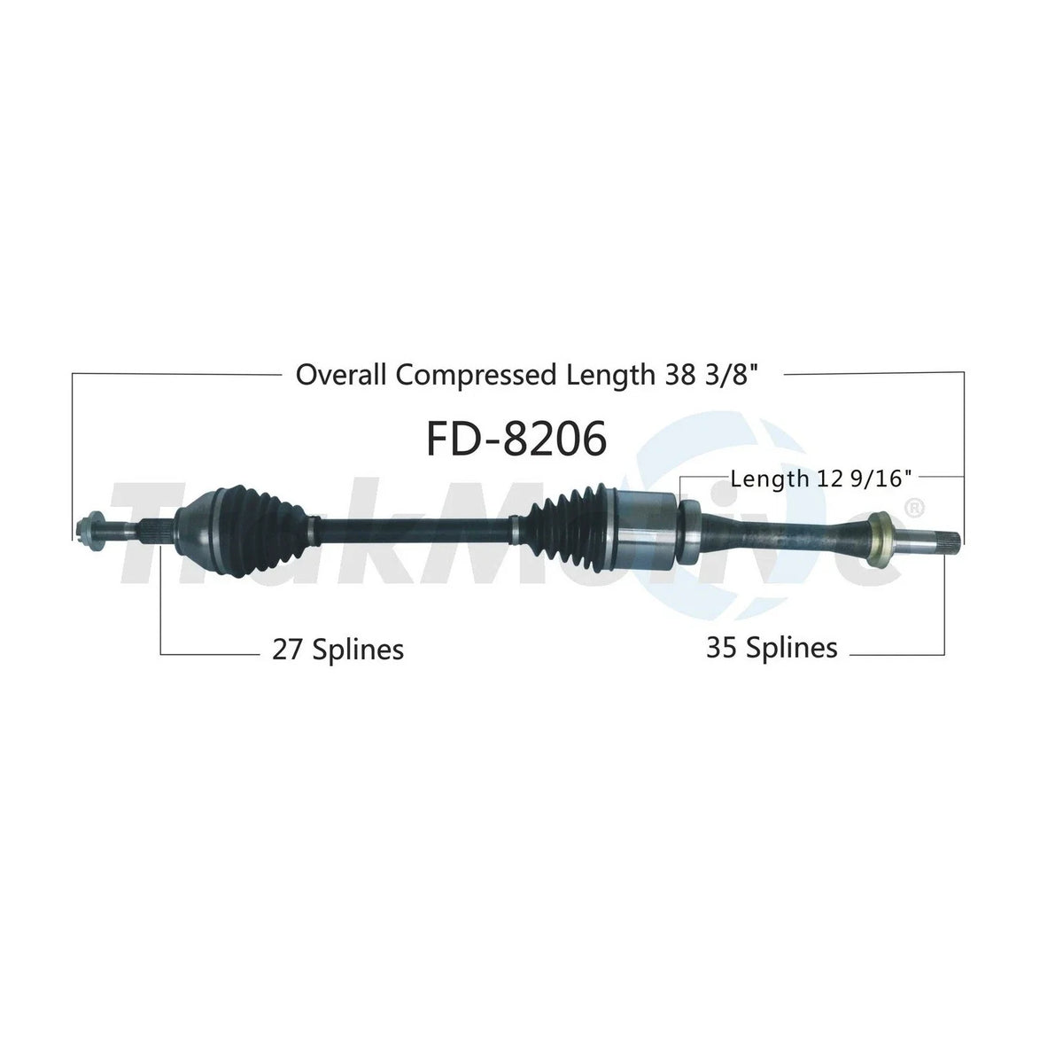 CV Axle Shaft for Ford Fusion Lincoln MKZ (2013–2020) SurTrack FD-8206