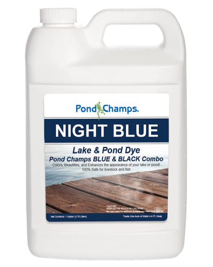 Night Blue Pond Dye 1 Gallon Water Colorant Safe for Fish & Wildlife