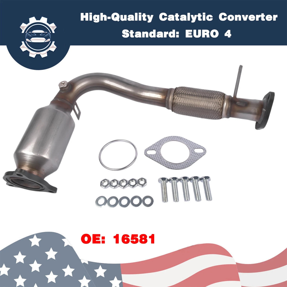 Front Catalytic Converter for GMC Terrain (2010–2014) Chevy Captiva Sport (2012–2015) 16581, 59521, 50507