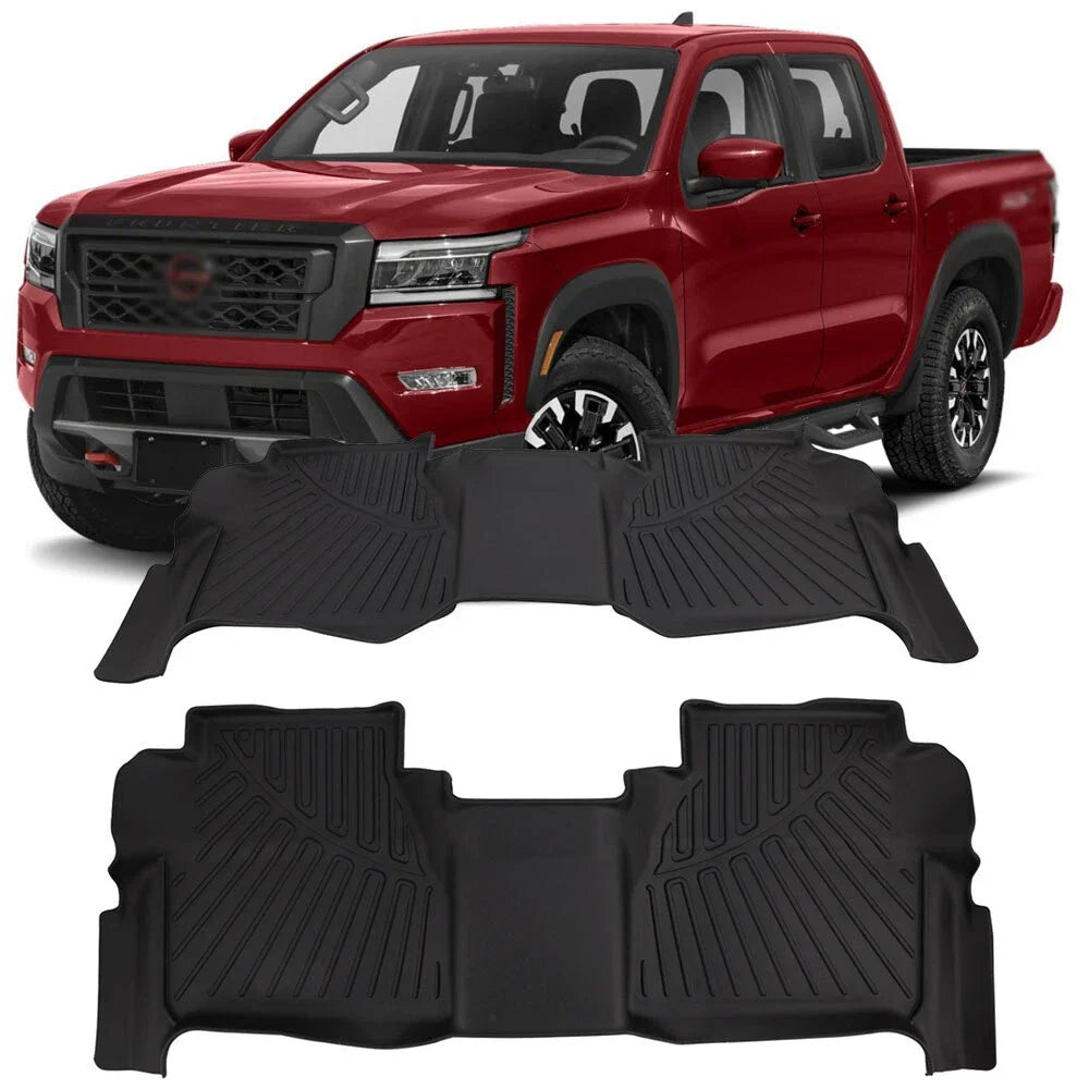 TPE Floor Mats Liners for Nissan Frontier Crew Cab (2022–2024)