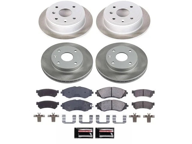 Front and Rear Brake Pad and Rotor Kit for Suzuki Forenza (2007–2008) NY527PW