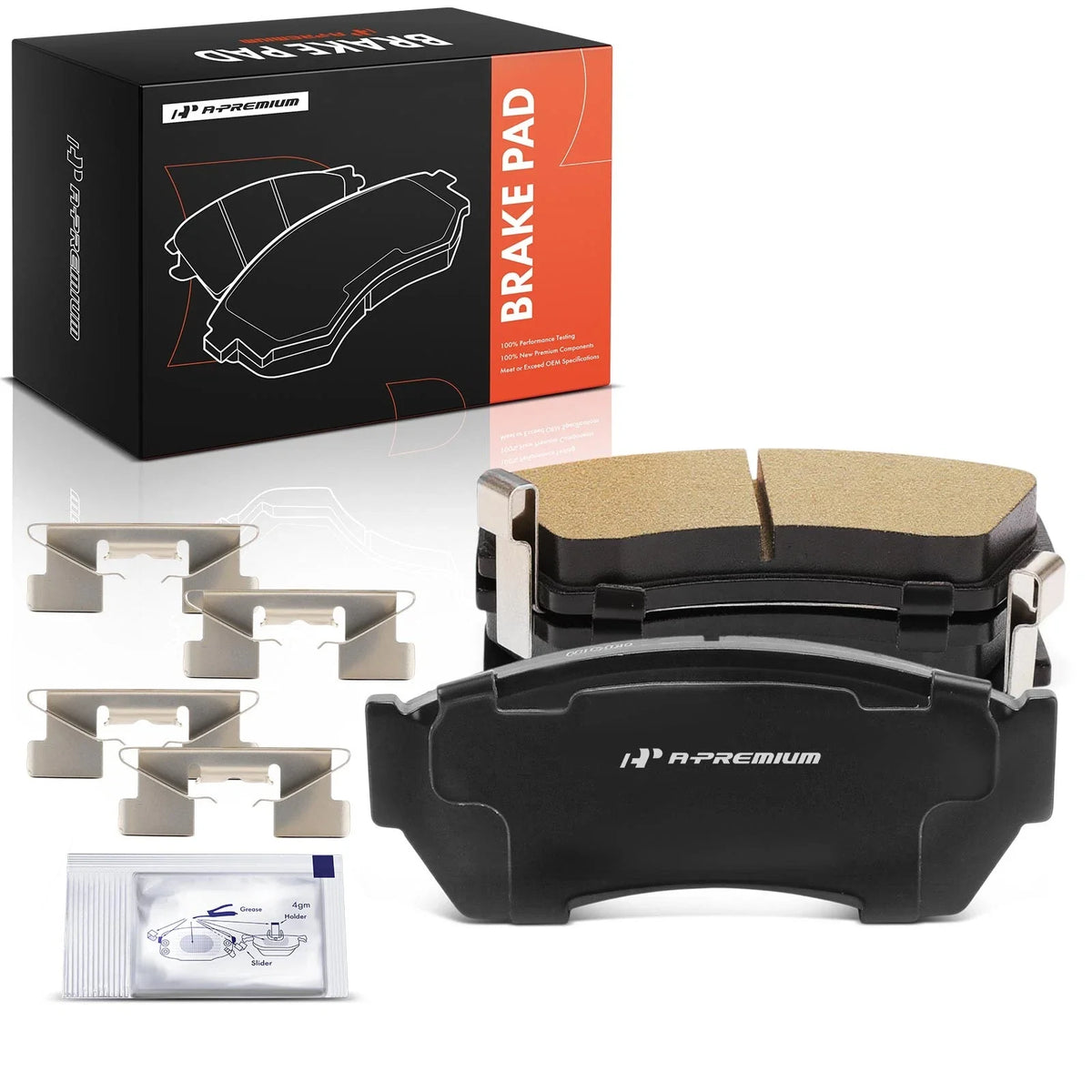 Set of 4 Front Ceramic Brake Pads for Chevrolet Metro (1998–2001)