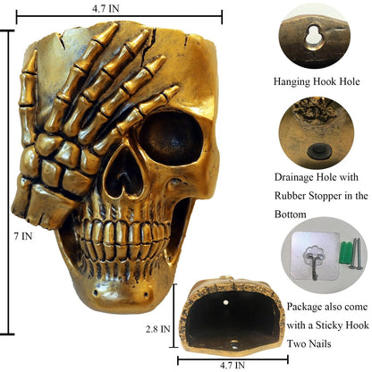 Skull Fence Planter for Outdoor Plants (Indoor/Outdoor)
