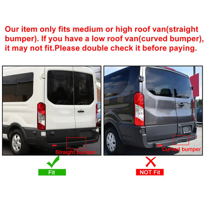 Rear Bumper Cover with Side End Cap for Ford Transit 150 250 350 (2015–2024)