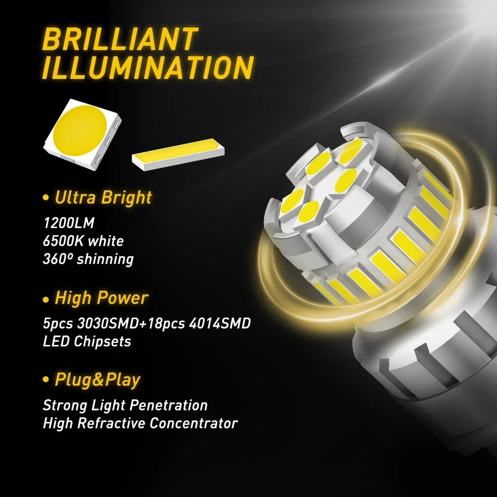 2X LED Reverse Signal Tail Brake Light Bulbs for (CANbus)