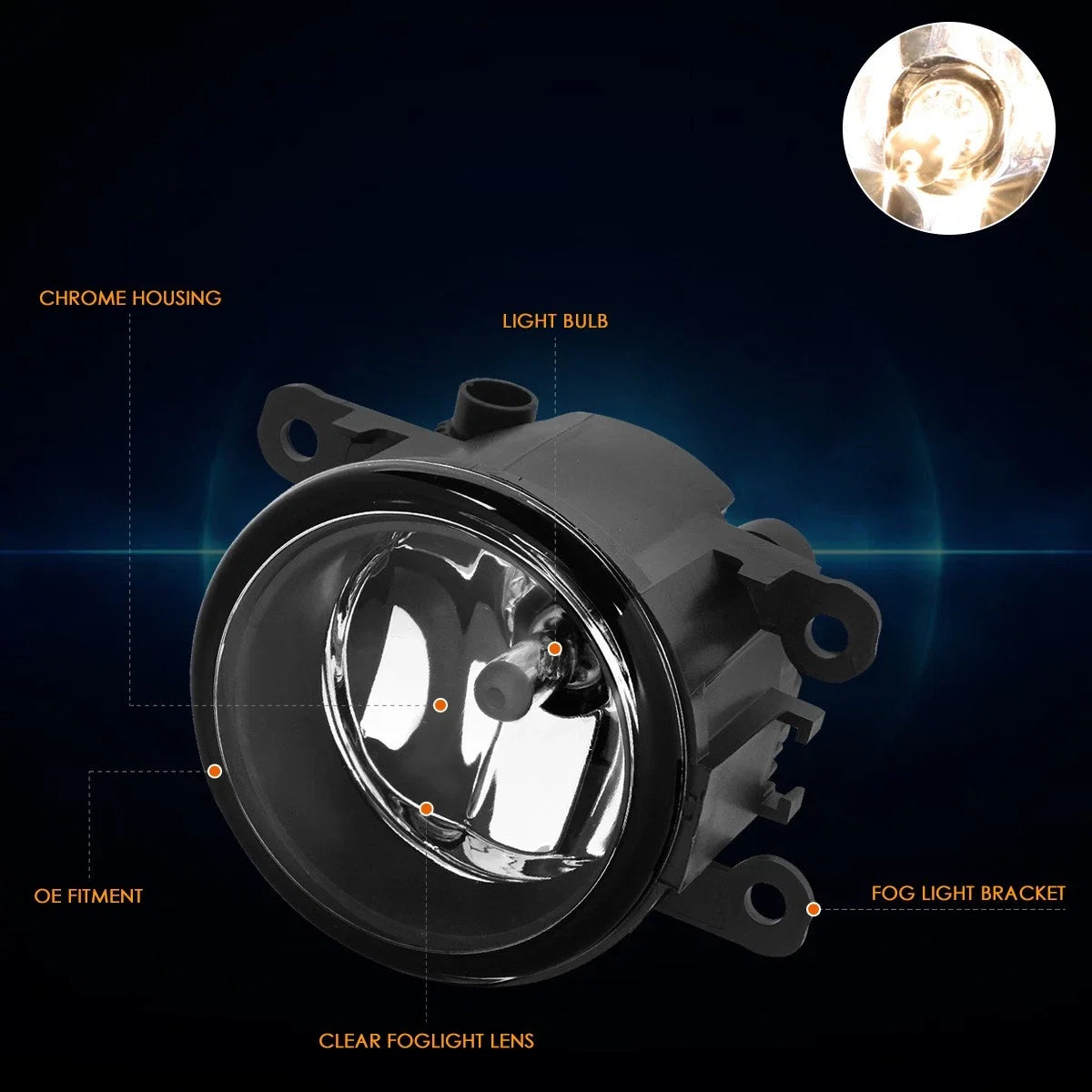 Clear Lens Front Bumper Driving Fog Light for Lincoln Navigator/Ford Focus (2007–2014)