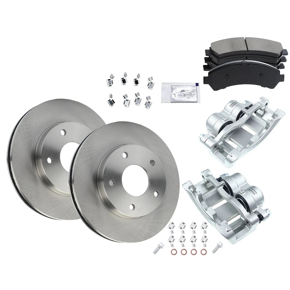 2X Front Brake Kit with Calipers for Chevy S10 Pickup GMC Jimmy (18103581, P726, SP726TRH, SBC726)