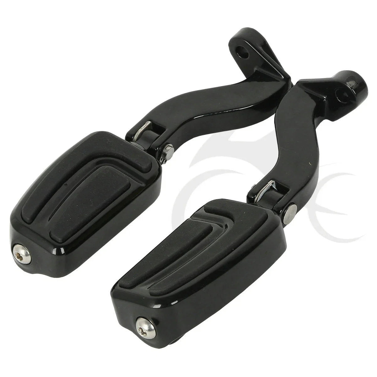 Black Rear Passenger Foot Pegs for Harley Road Street Glide (1993–2022)