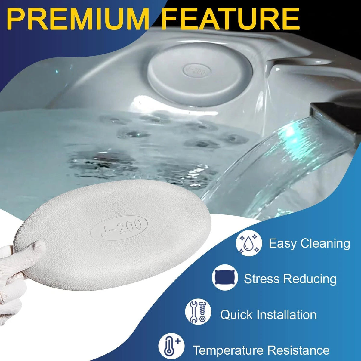 Snap in Pillow for Jacuzzi J-200 Series Spas (J-100 Model)