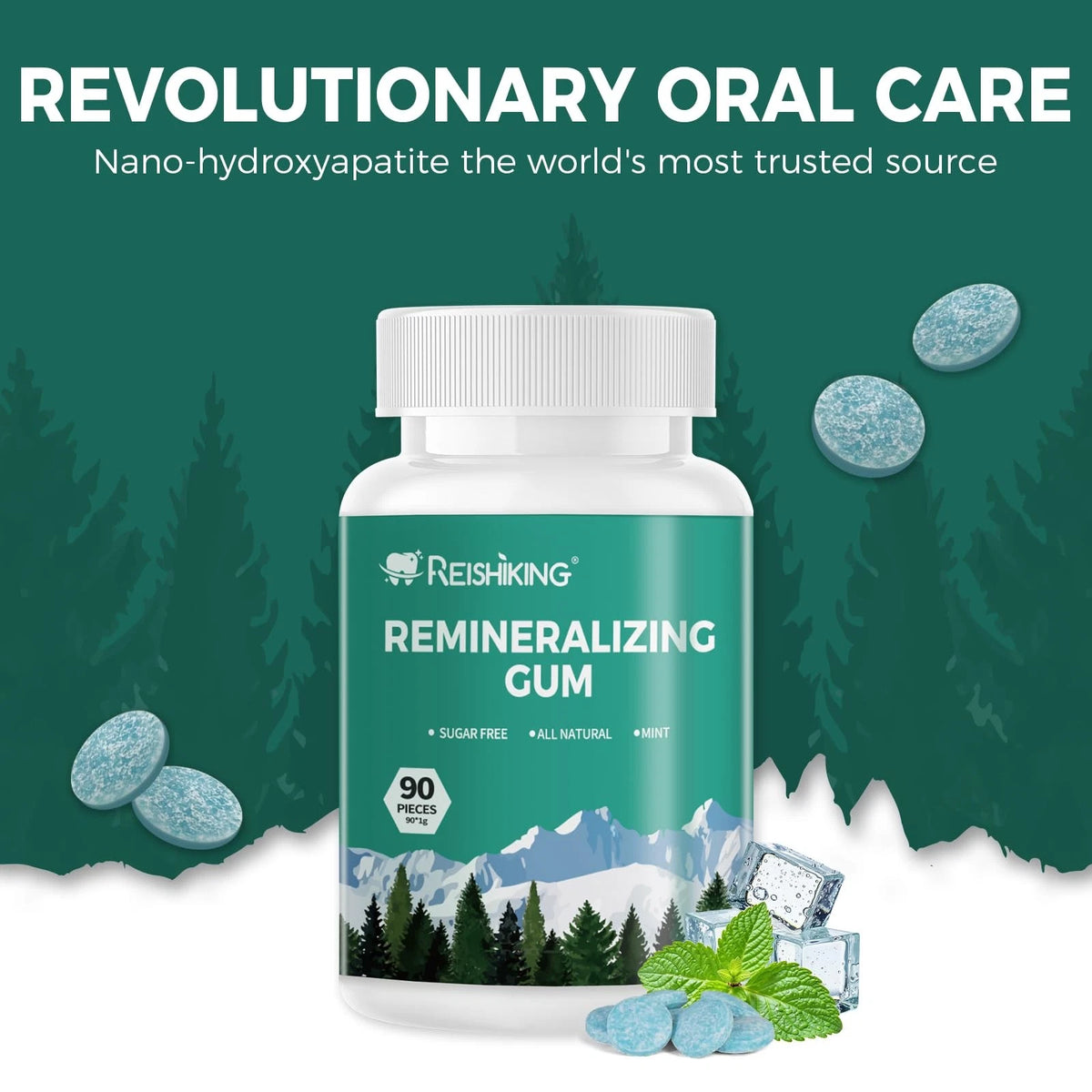 90 Pieces Remineralizing Gum for Teeth (Pack of 1)