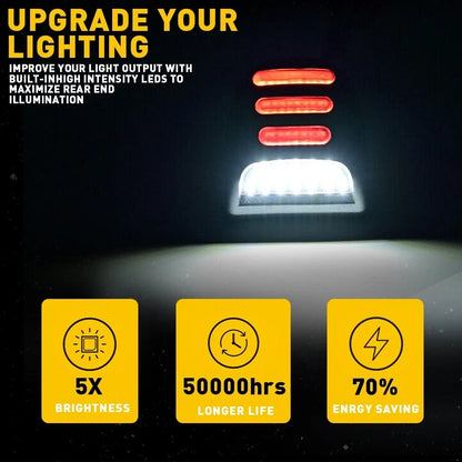 2X AUXITO LED License Light for Chevy Silverado GMC Sierra 1500 2500 3500 (2014–2023)