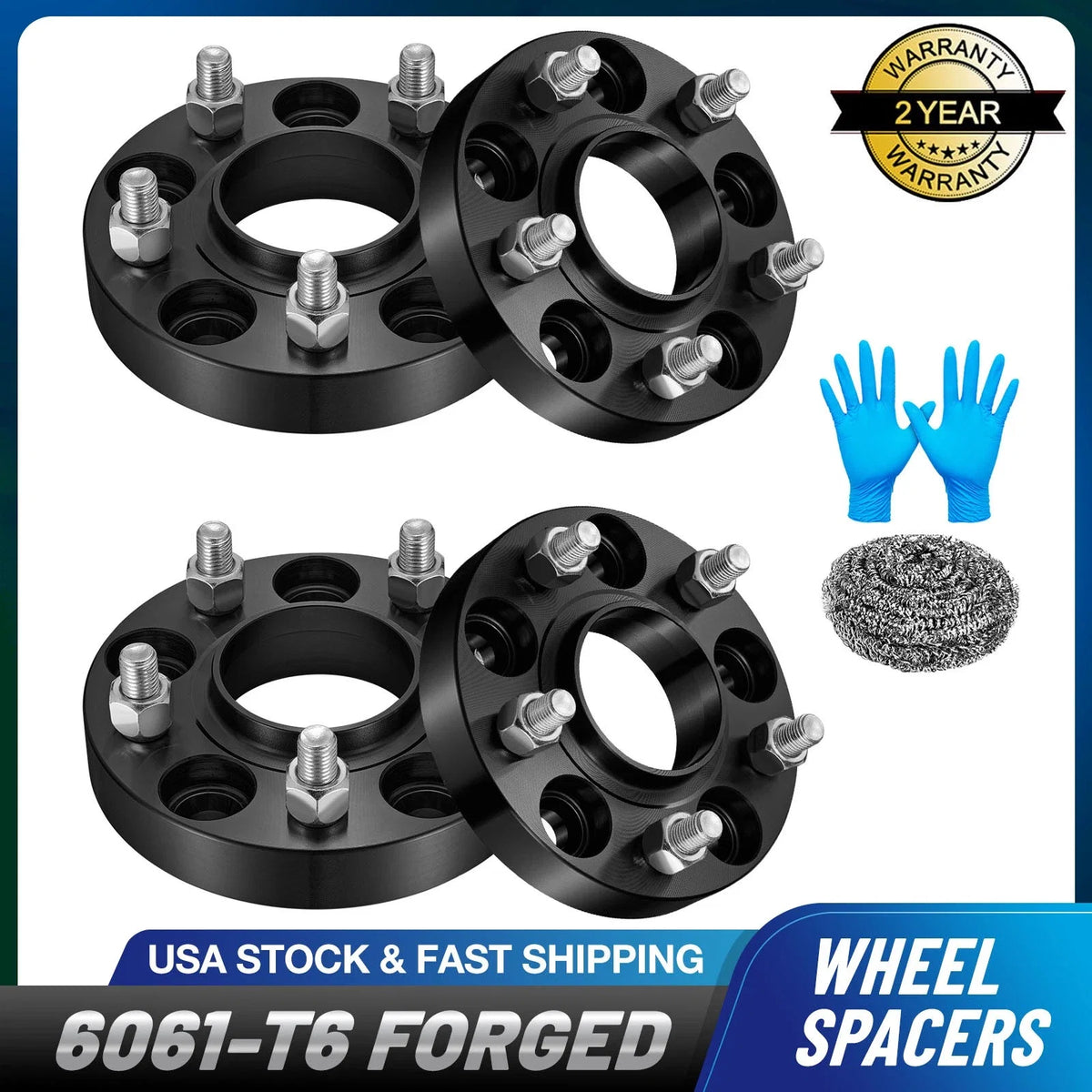Set of 4 Hubcentric Wheel Spacers 1" 5x4.5 5x114.3 for Jeep Compass Patriot