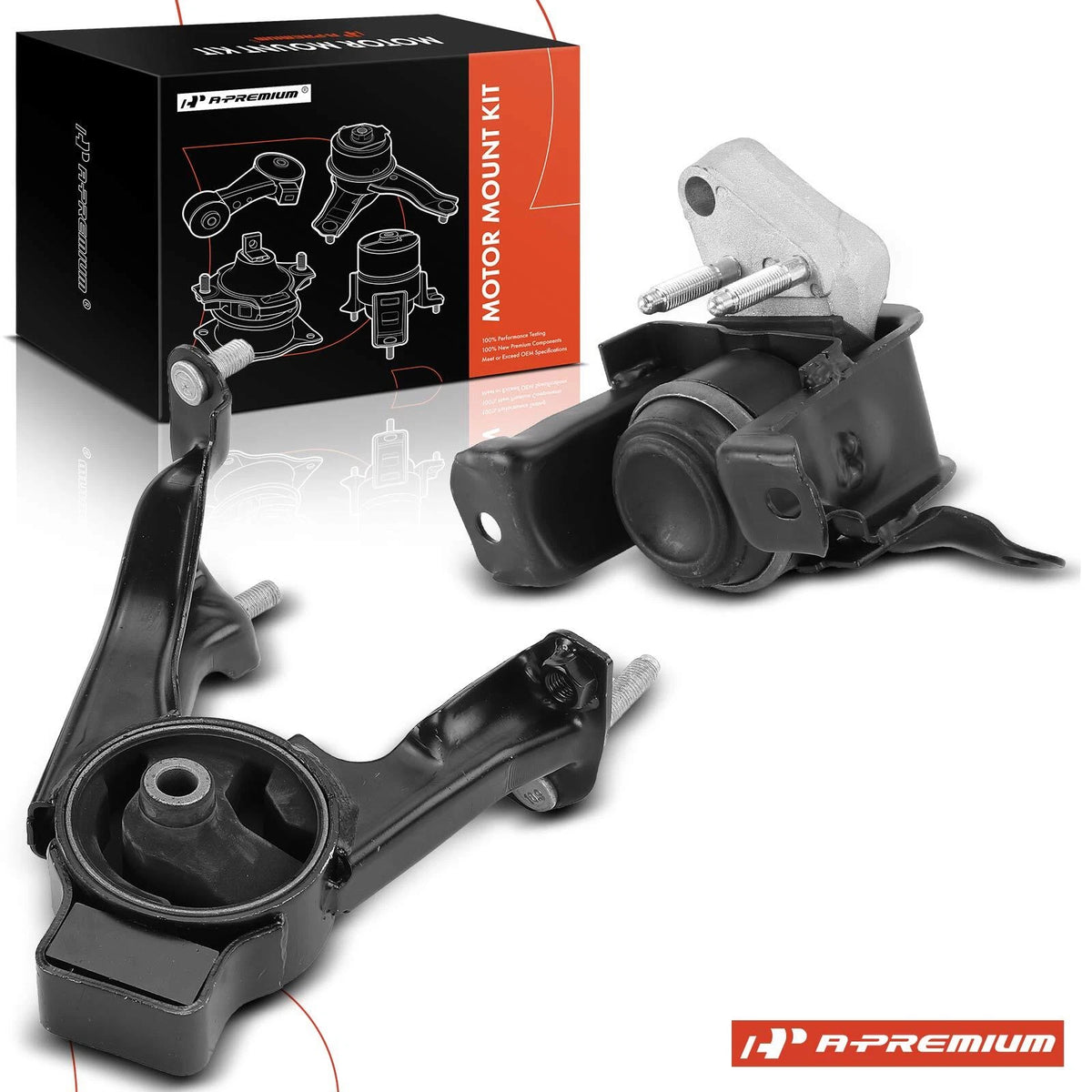 2X Engine Mount for Toyota Corolla Matrix Pontiac Vibe (2003–2008) 123050D022, 123050D023, 88973356, 88974794