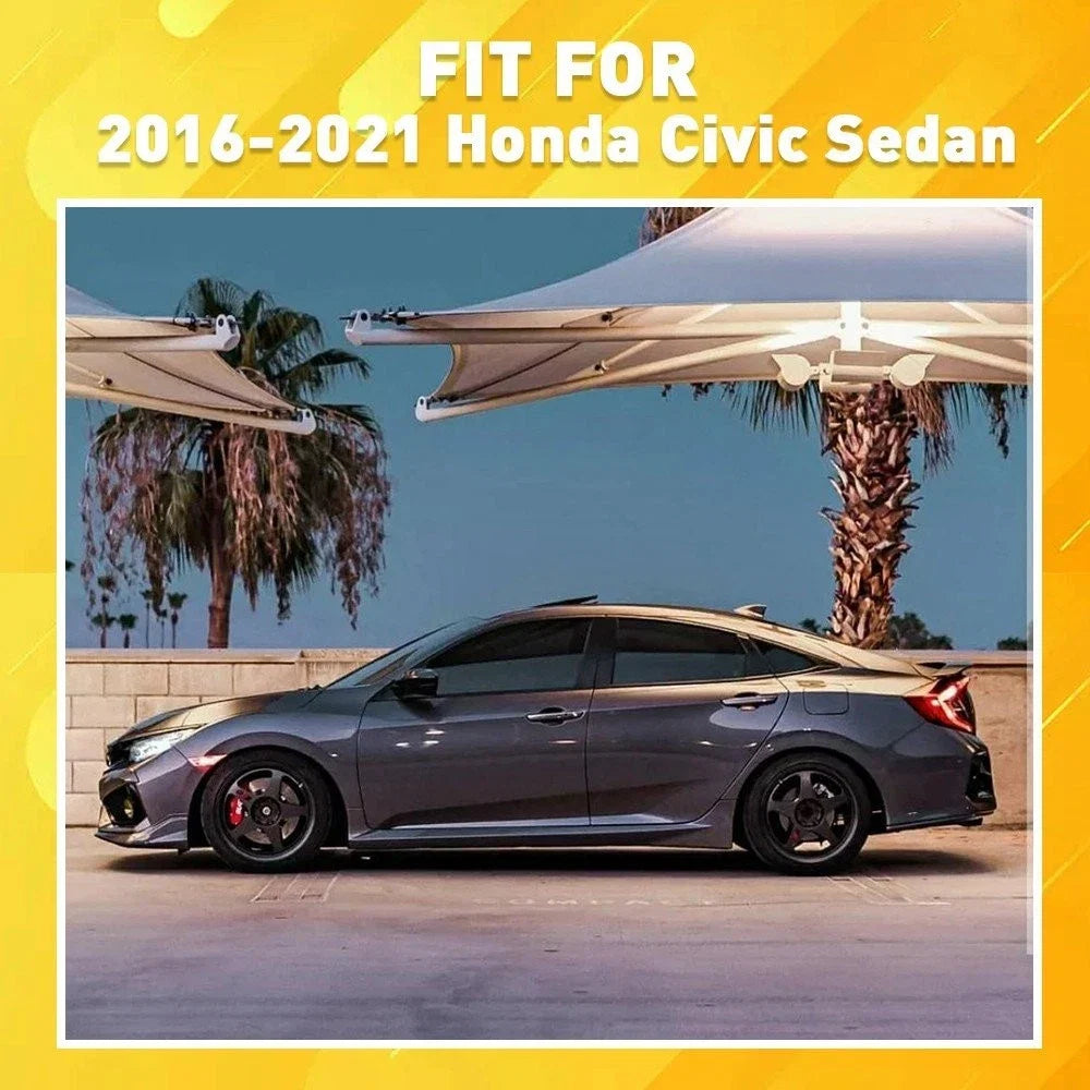 Chrome Delete Blackout Overlay Matte for Honda Civic Sedan (2016–2021)