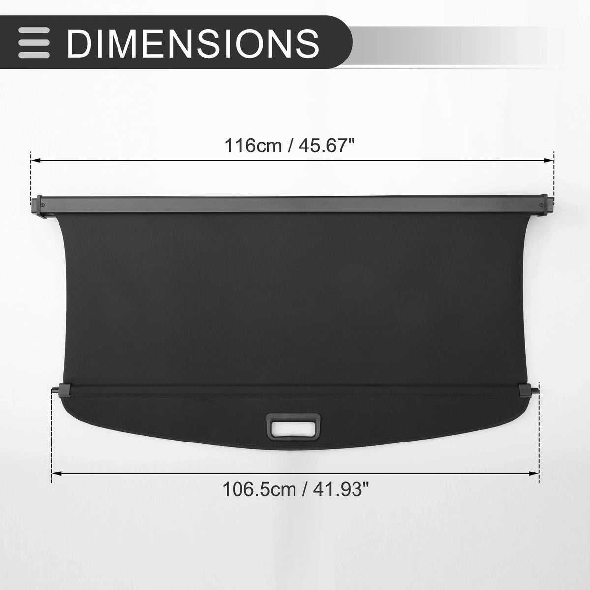 Retractable Cargo Cover for Ford Escape (2020–2024) Gloss Black