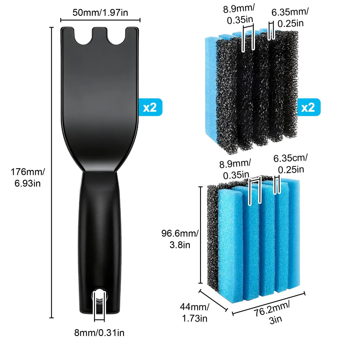 Grill Pan Cleaner Kit for Electric Griddle Waffle Makers
