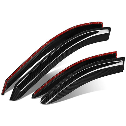 Set of 4 Window Visors Rain Guard for Pontiac G6 (2005–2010) - Glossy Black 3M Adhesive