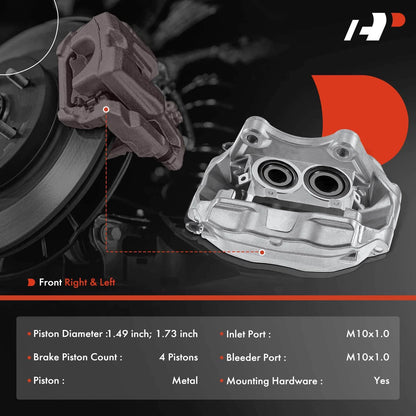 A-Premium Pair Front Brake Calipers for Nissan 350Z Infiniti G35 (2003–2009) 41011CD000, 41011CD00D, 44011CD00A