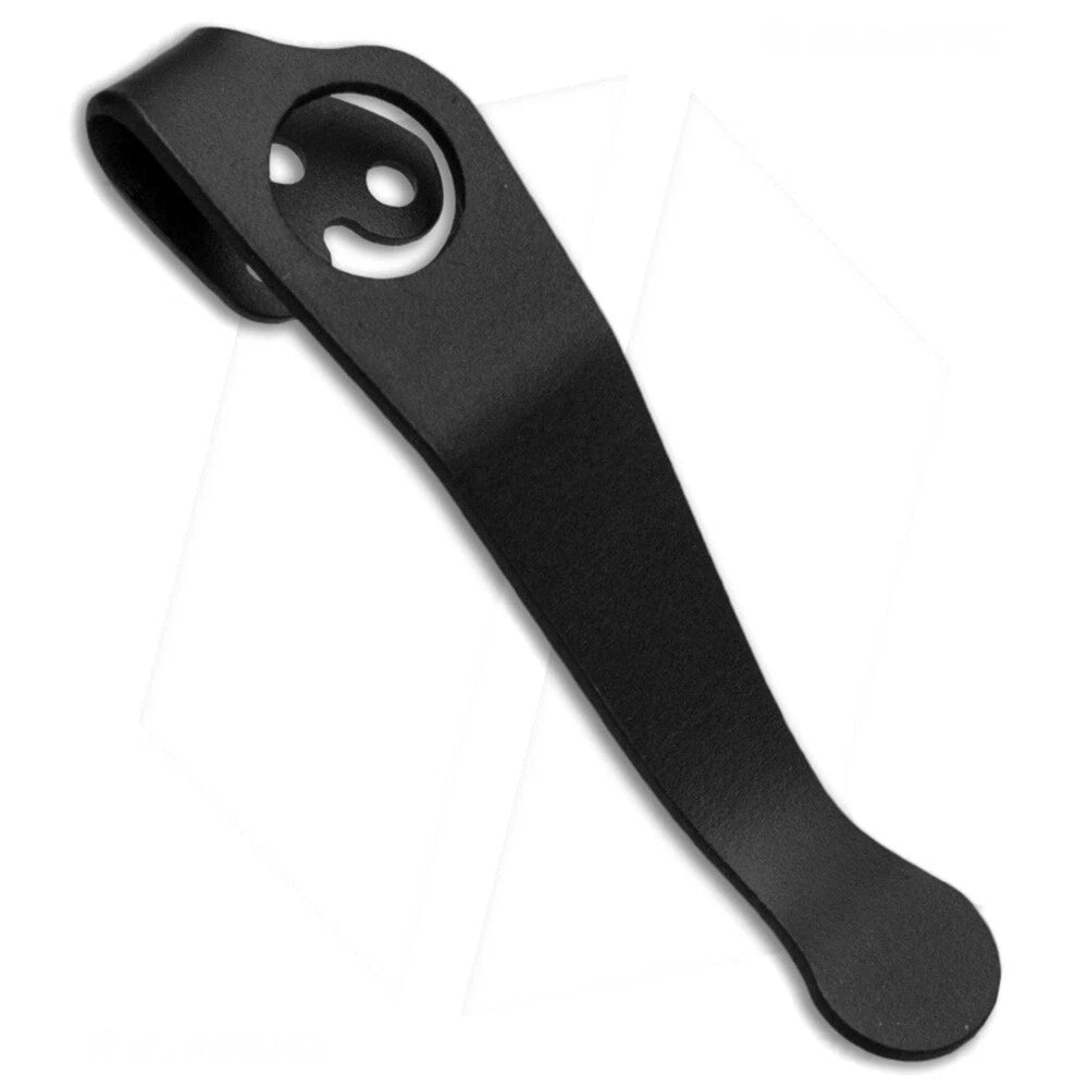 Black Titanium Deep Carry Pocket Clip for Spyderco Para 3 or Smock
