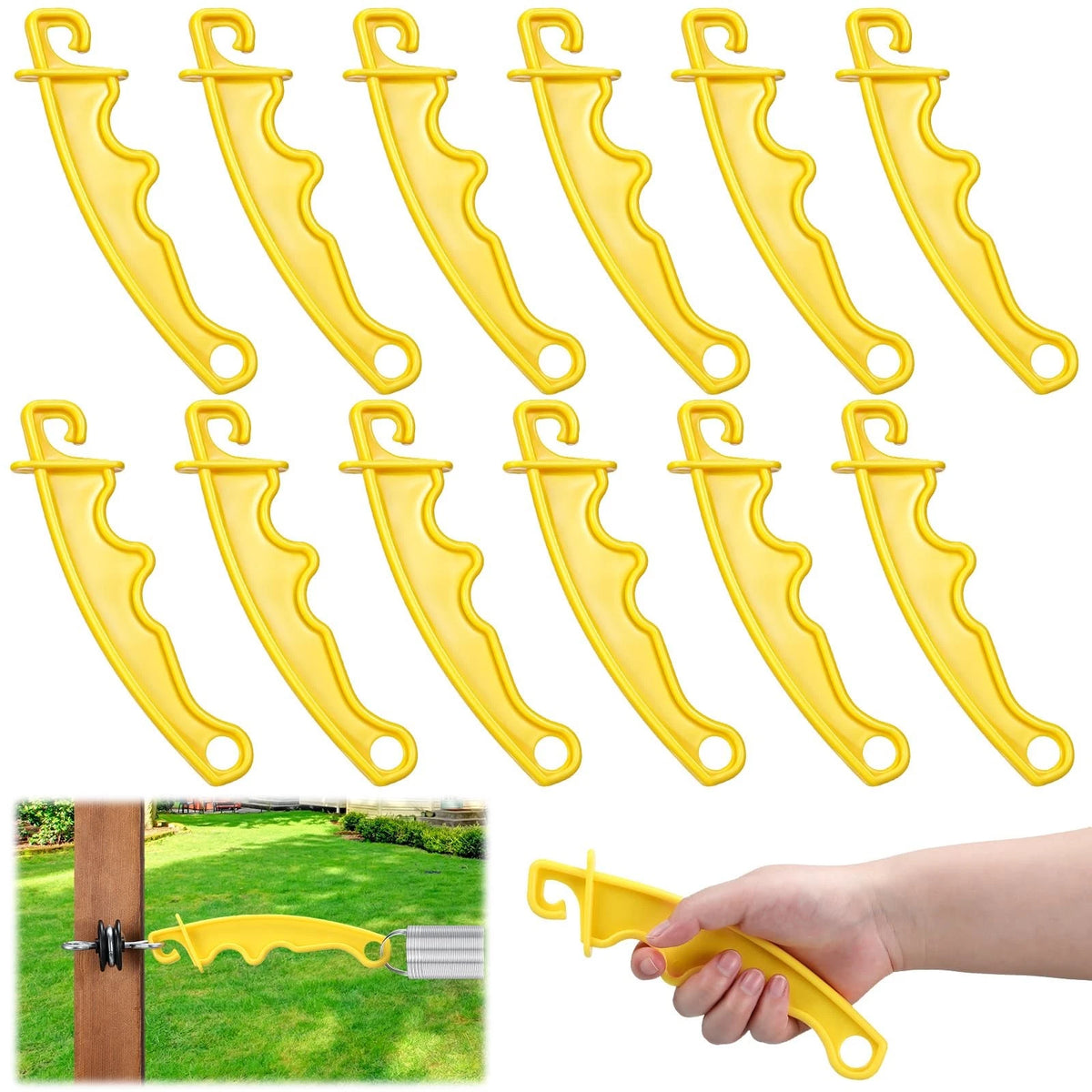 12 Pack Electric Fence Plastic Gate Handles for