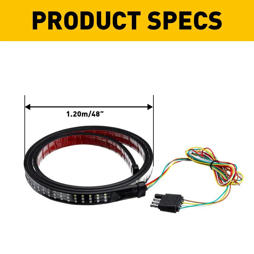 48" 3 Row LED Strip Light Tailgate Bar for Car Truck (Universal)