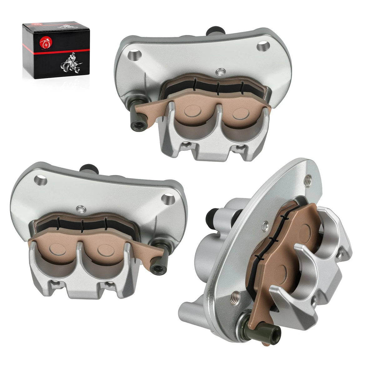 3X Front & Rear Brake Calipers for Can-Am Commander 800R (2012–2020) 705600679, 705600678, 705600872