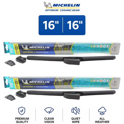 Set of 2 Michelin Optimum+ 16" Ceramic Beam Wiper Blades for GMC P2500 (1979–1989)